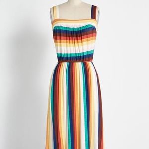 Modcloth rainbow striped knit dress